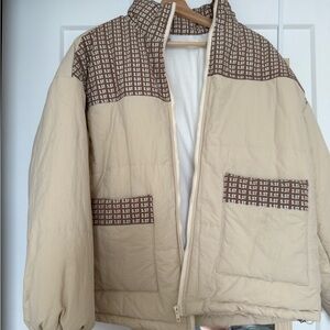 South.St - Beige and Brown Puffer Jacket